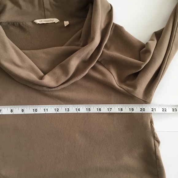 Soft Surroundings “Valerie” Cowl Neck Tan Size L - Picture 8 of 8